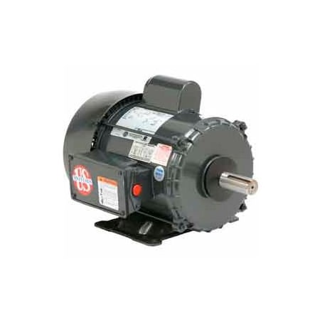 U.S. Motors 1/3 hp HP, 115/230V, 1725 RPM Nameplate RPM, 56 Frame FD13CM2P